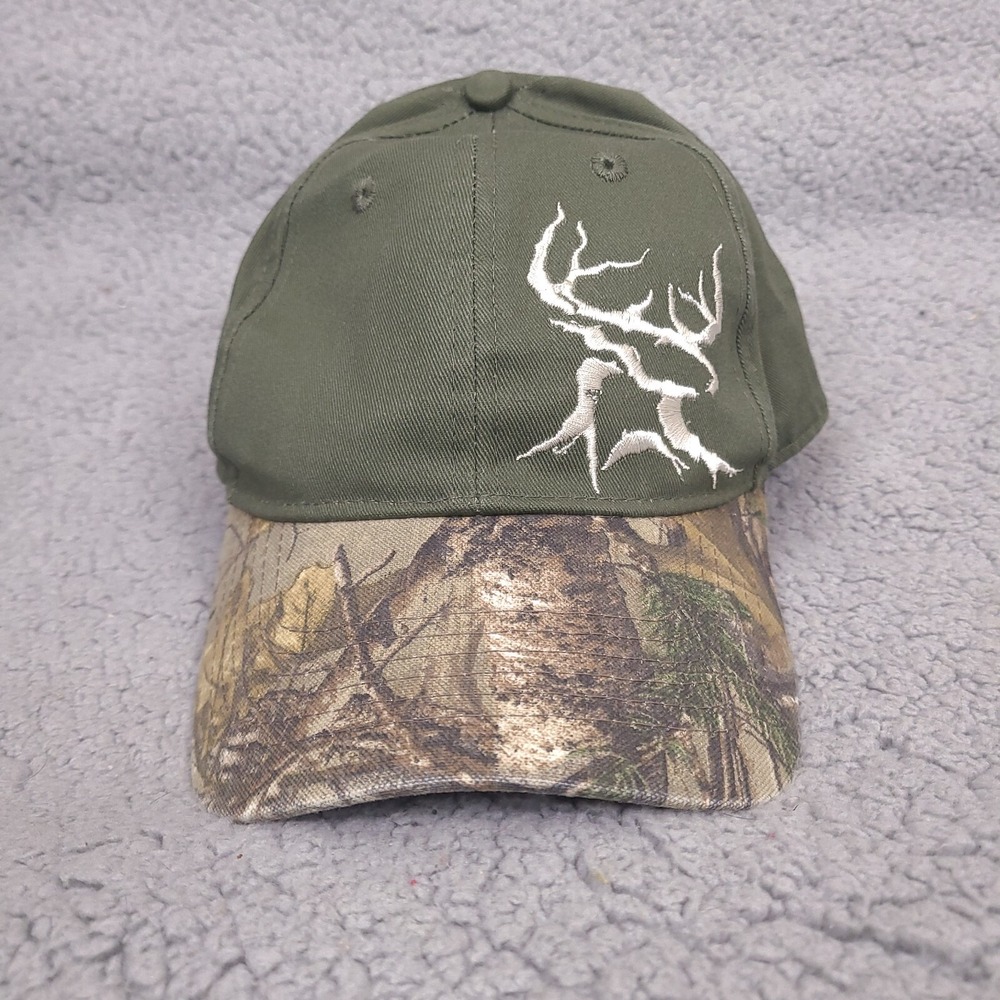 Bushmaster Hat Cap Deer Hunting Outdoor Strap Back Green Camo Blend